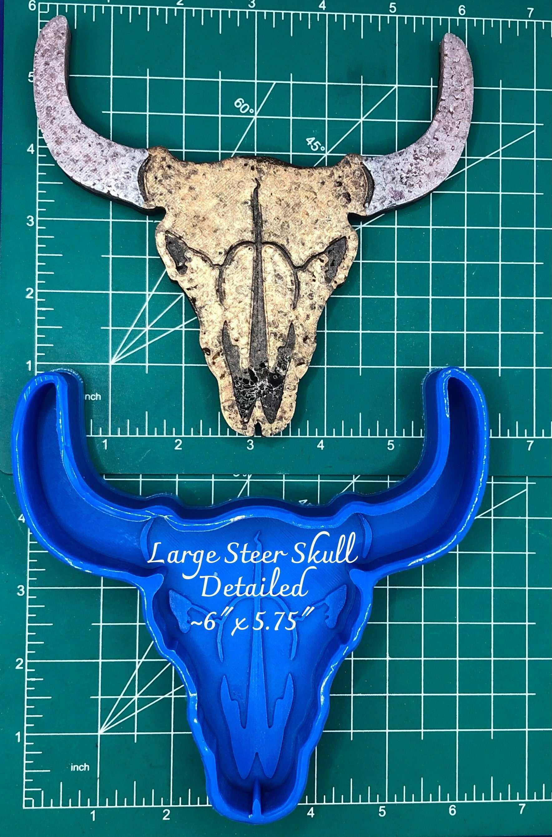 Steer Skull - Detailed - Silicone Freshie Mold