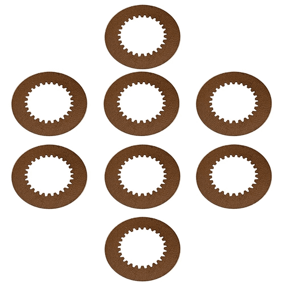 Steering Clutch Friction Discs (Set of 8), Compatible with John Deere Crawlers