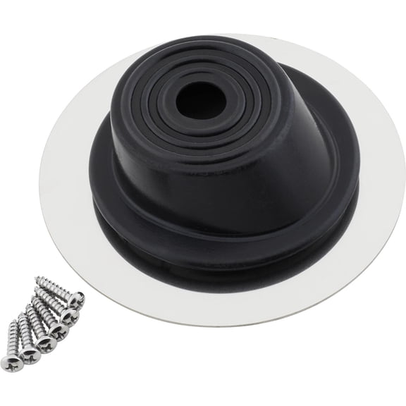 Speedway Motors Steering Column Round Firewall Boot Seal with Stainless Steel Bezel Universal Fit for 5/8 to 2-1/2 Inch Columns Includes Mounting Hardware