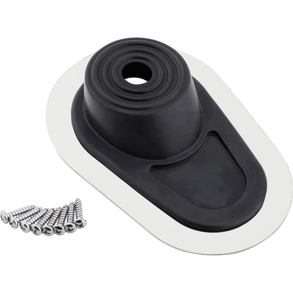 Speedway Motors Steering Column Teardrop Firewall Mounting Boot Seal with Stainless Steel Bezel Universal Fit 3/4 to 2-1/4 Inch Opening Includes Hardware