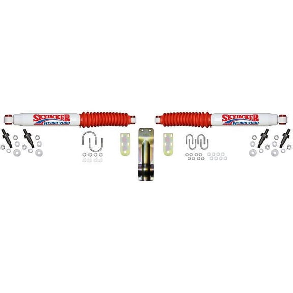 Steering Damper Kit - Compatible with 1981 - 1993 Dodge W350 1982 1983 1984 1985 1986 1987 1988 1989 1990 1991 1992