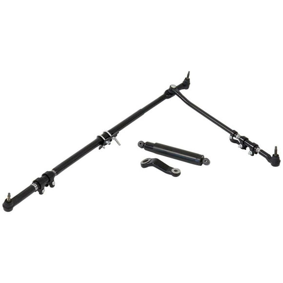 Steering Linkage Kit For Dodge Ram 2003-2013 w/ Solid Front Axle - Includes Tie Rods, Drag Link, Pitman Arm & Damper - BuyAutoParts