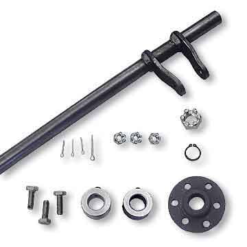 Steering Shaft, 5/8" OD & Hub Kit, Welded Pitman Arms, 22" Length