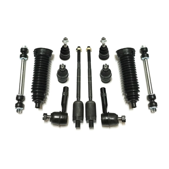Steering & Suspension 12 Pieces Kit Left Right Side Compatible with 4.0L V6 Engine Models Ball Joints Tie Rod Ends Sway Bars Bellow Boots Fits select: 2002-2005 FORD EXPLORER