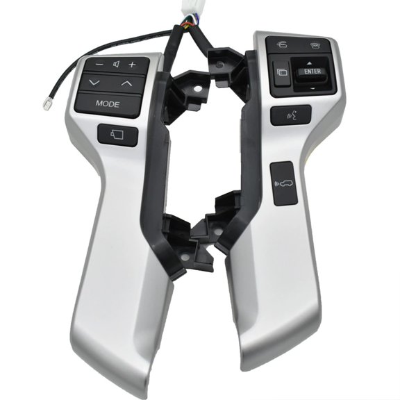 Steering Wheel Audio Volume Cruise Control Switch Button For Toyota Land Cruiser Prado 2009-2013 GRJ150L TRJ150W ABS Multifunction Replacement 84250-60180 -Highend silver