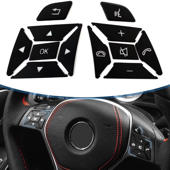 Steering Wheel Button Switch Trim Cover For Mercedes-Benz C Class W204 2011-2013
