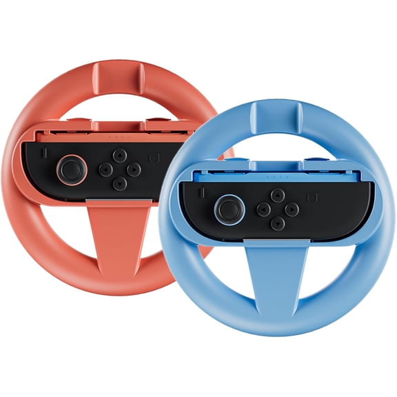 Steering Wheel Compatible with Switch 2 Wheel, Family Use Accessories Compatible with Switch 2 JoyCon Controllers, Racing Wheels for All Racing Games, 2 Pack