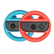 Steering Wheel Compatible with Nintendo Switch Wheel, Family Use Accessories Compatible with Switch JoyCon Controllers, 2 Pack Blue and Red
