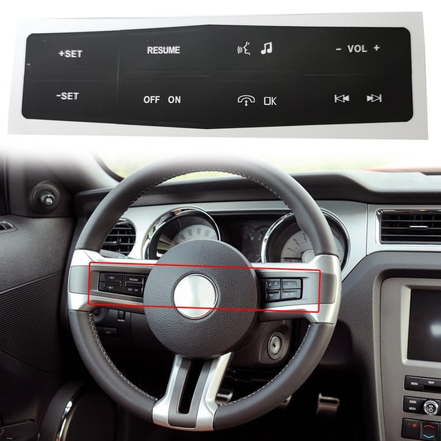 Steering Wheel Control Button Repair Decals Stickers For Ford Mustang 2010-2012