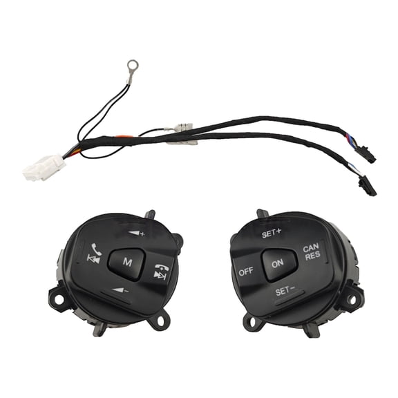 Steering Wheel Control Switch Button For Ford Fiesta For Ford Ecosport 2013-2015, Auto Steering Wheel Buttons Audio Phone Bluetooth Cruise Control Car Switches-black