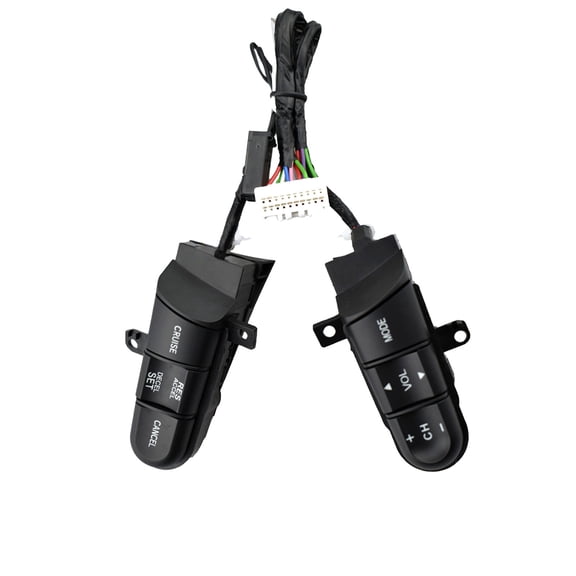 Steering Wheel Control Switch Button For Honda Civic 2006 2007 2008, Steering Wheel Buttons Cruise Control Switches Replacement OEM 36770-SNA-A12-black
