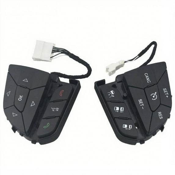 Steering Wheel Control Switch Button For Jeep Cherokee 2016-2019, Multi-functional Steering Wheel Mounted Cruise Control Switch Buttons, 68321893AA, 68146856AC-left+right