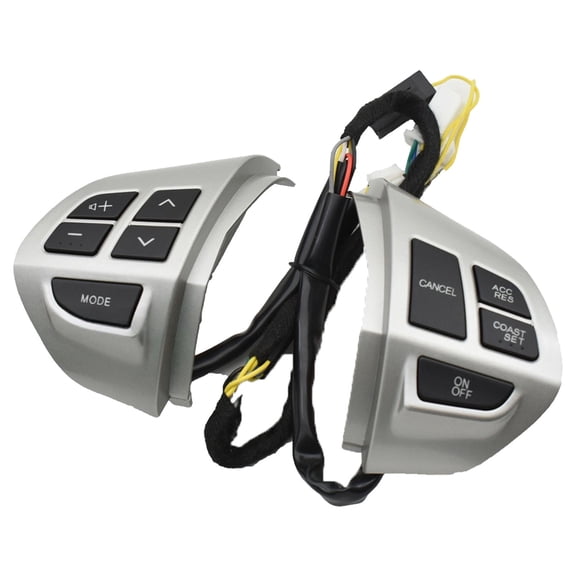 Steering Wheel Control Switch Button For Mitsubishi Outlander Sport 2007 2008 2009 2010 2011 2012, Auto Steering Wheel Buttons Audio Phone Bluetooth Cruise Control Car Switches-silver