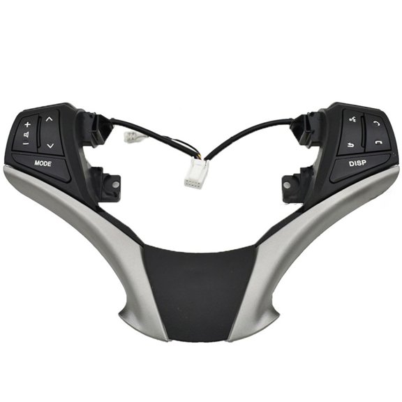Steering Wheel Control Switch Button For Toyota Yaris 2013-2016, Multi-funetion Steering Wheel Cruise Control Switch Buttons, 84250-0D120-silver black