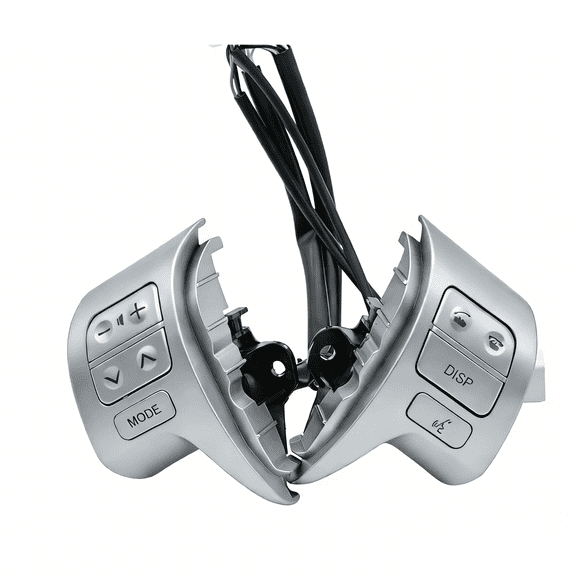 Steering Wheel Control Switch Buttons, Car Steering Wheel Control Module, Fit For Toyota Corolla 2007-2016，cruise Control Kit Replace 84250-02200-silver-one piece