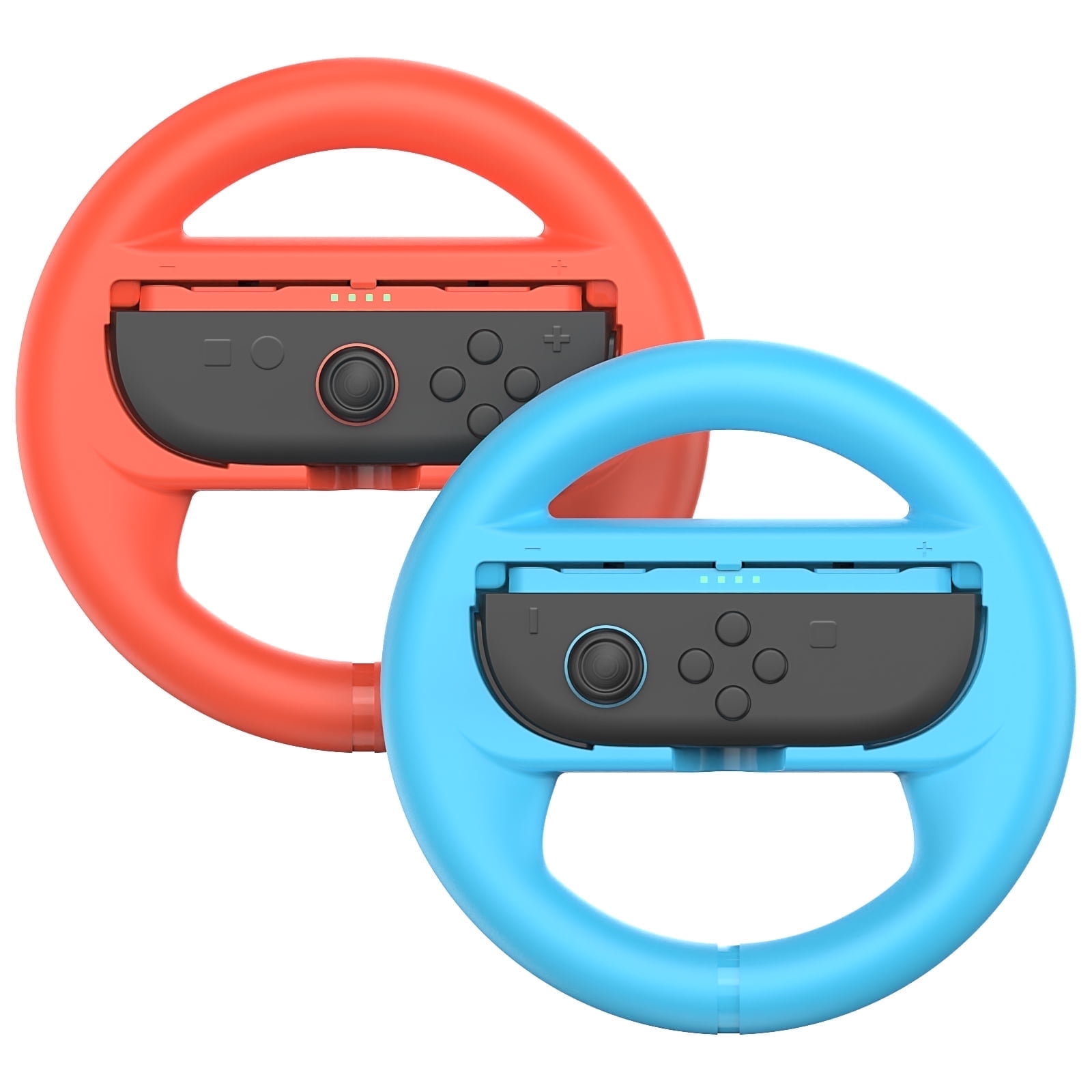 Steering Wheel Controller for Nintendo Switch 2 (2 Pack),Racing Games Accessories Joypad Controller Grip for Switch 2, Diameter 6inch,Blue/Red Combo