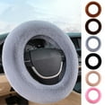 thumbnail image 1 of Steering Wheel Cover under $5! CQCYD Soft Plush Steering Wheel Cover, Non-Slip Winter Car Wheel Protector, Universal Fit 14-15 Inch Fluffy Driving Wheel Cover, 1 of 9