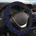 thumbnail image 1 of Steering Wheel Cover Anti-Slip Elastic Car Protective Universal 15 Inch Fit for Vehicles Auto SUVs , White Lightning Thunder, 1 of 6