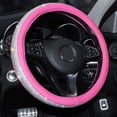 thumbnail image 1 of Steering Wheel Cover Bling Bling Rhinestones Crystals Car Handcraft Steering Wheel Covers Leather, 1 of 4