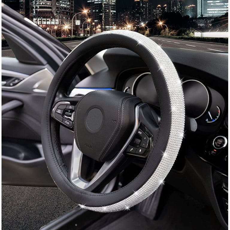 Steering Wheel Cover Bling D Type Steering Wheel Covers for Women and Girls