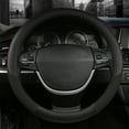 thumbnail image 1 of Steering Wheel Cover, Czzoypi Breathable Leather Four Season Handle Cover, Anti-Slip Embossed Universal Fit For Thousands Of Models, Black, 1 of 6