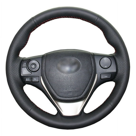 Steering Wheel Cover DIY Hand Sewing PU Leather Compatible for Toyota RAV4 Corolla 14-18