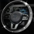 thumbnail image 1 of Steering Wheel Cover Glitter, Crystal Diamond Steering Wheel Cover for Women Girls, Decorative Bling Rhinestone Protector Cover for 14.17-15.35inch Steering Wheels, 1 of 5