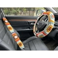 thumbnail image 1 of Steering Wheel Cover,Handmade Crochet Rainbow Sunflower Granny Square Steering Wheel Covers (Steering Wheel Cover+2 Belt Cover), 1 of 8