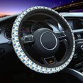 thumbnail image 1 of Steering Wheel Cover, Lemon tree lemons blue Italian style Cute Car Steering Wheel Cover for Women Men, Anti-Slip Soft Aesthetic Auto Car Wheel Cover for Truck Trailer SUV Car Decor 15in, 1 of 7