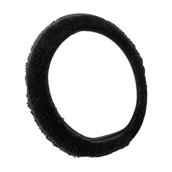 Steering Wheel Cover Plush Winter Car Cover for 14-15 in Wheels with Non-Slip Grip in Brown or Gray