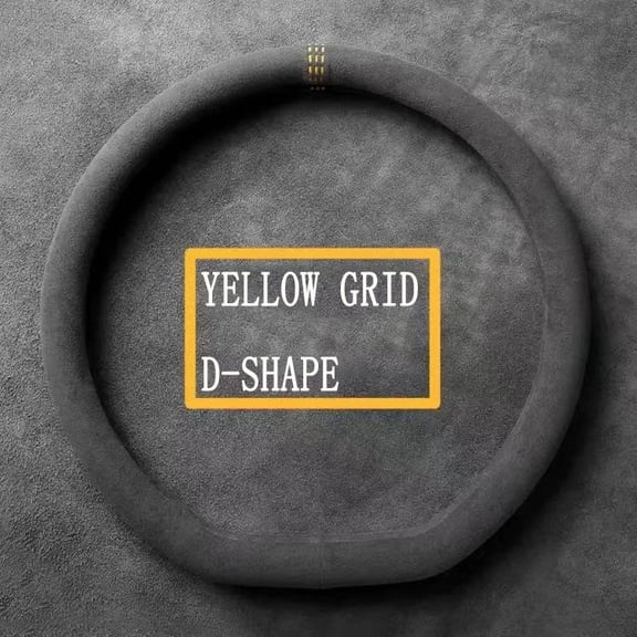 Steering Wheel Cover, Ultra-thin, Non-slip, D-shaped Round, Breathable, Sweat-absorbent, Suede Cover for All Seasons