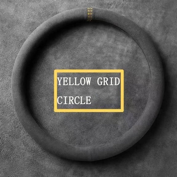 Steering Wheel Cover, Ultra-thin, Non-slip, D-shaped Round, Breathable, Sweat-absorbent, Suede Cover for All Seasons
