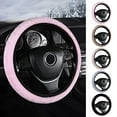 thumbnail image 1 of Steering Wheel Cover Universal Fit 14-15 Inch | Elastic Stretch Soft Warm Mesh Fabric | Non-Slip Sweatproof Breathable Grip | Winter Car Wheel Protector | Easy Install | Car Decoration | 1 Pack, 1 of 9
