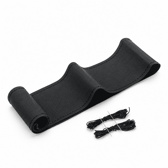Steering Wheel Cover, Universal Fit, Soft Leather, Hand-Stitched, 4-Season Car Accessory