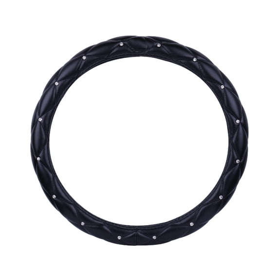 Steering Wheel Cover Steering Car with Diamonds Leather General Non Slip Fashion Cute Car Interior Car with Diamonds Leather General Non Slip Fashion Cute Car Interior Car for All