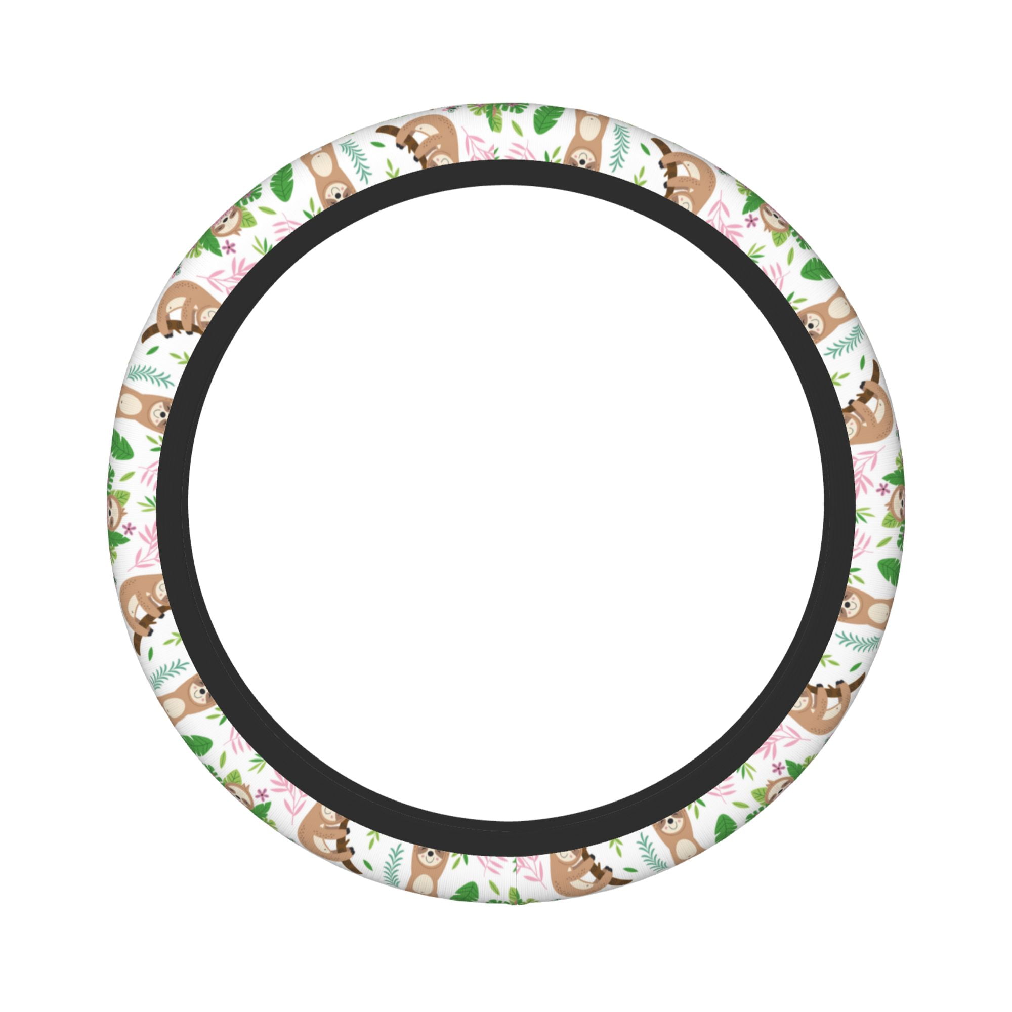 Steering Wheel Covers Cute Sloths Animal Breathable AntiSlip Steering