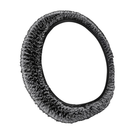 Steering Wheel Covers Large Plush Inner No Ring Winter Car Steering Wheel Cover Warm Avoid Slip Wear Boycott Handlebar Cover Round D-Type