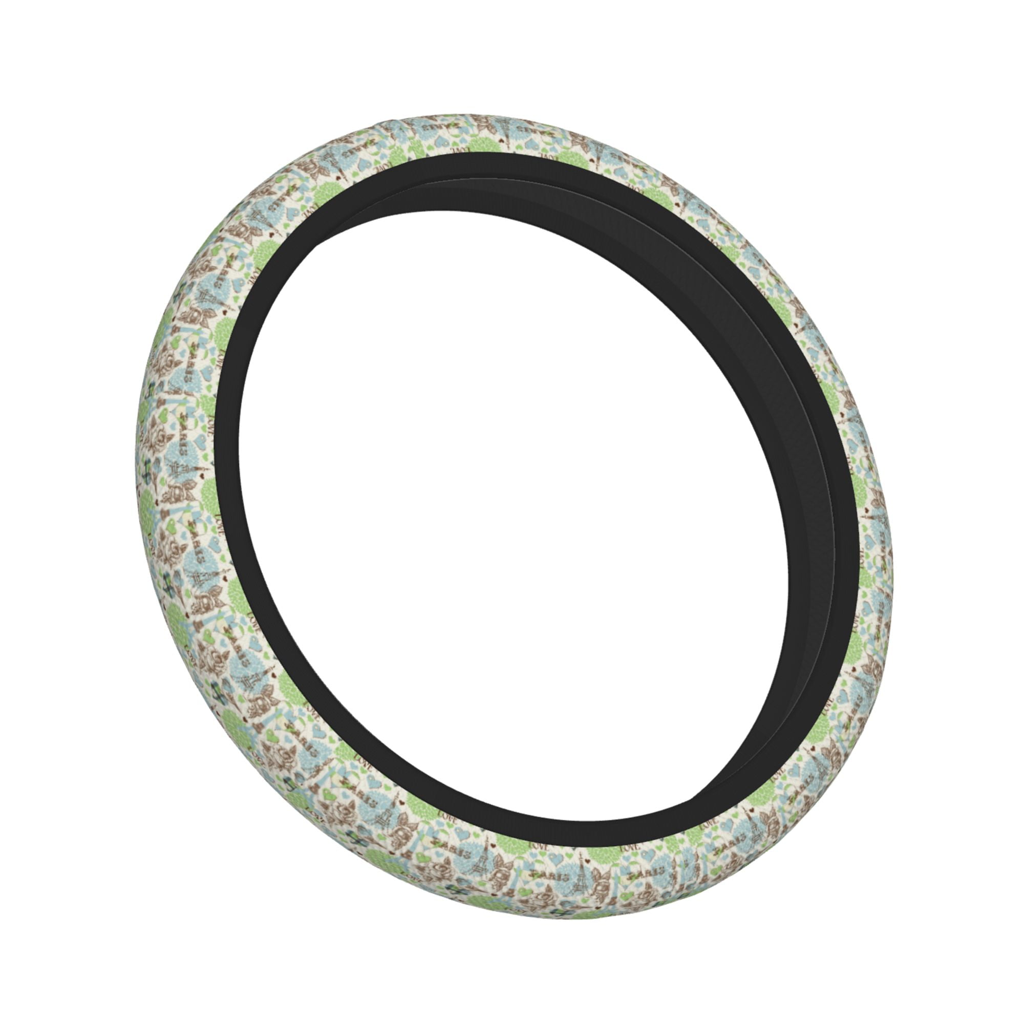 Steering Wheel Covers Paris Eiffel Love Birds Rosen Breathable Anti Steering Wheel Covers Paris Eiffel Love Birds Rosen Breathable Anti