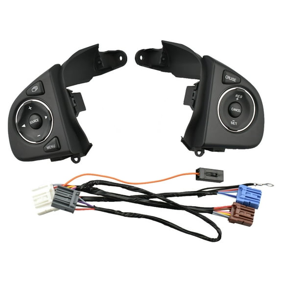 Steering Wheel Cruise Control Button Switches For Honda CRV 2013 2014 2015 2016 2017 2018, Left And Right Side Steering Wheel Control Buttons-black