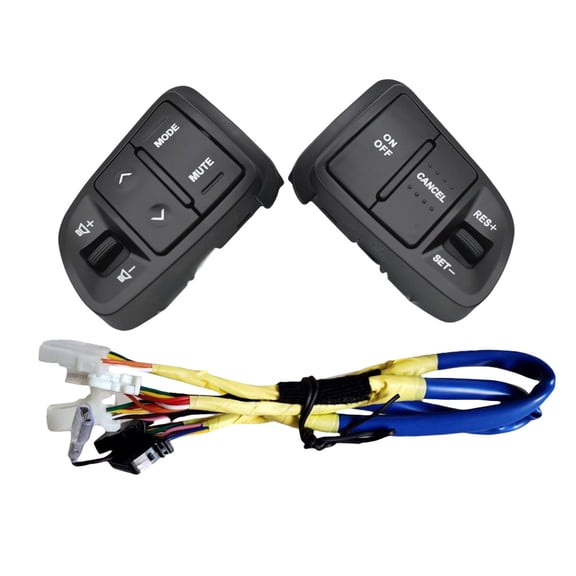 Steering Wheel Cruise Control Switch Button Kit, Fit For Kia Fit For Sportage 2011-2014 2016, Replace #96700-3W502, With Wire, Cruise Control Switch Replacement-black-a pair