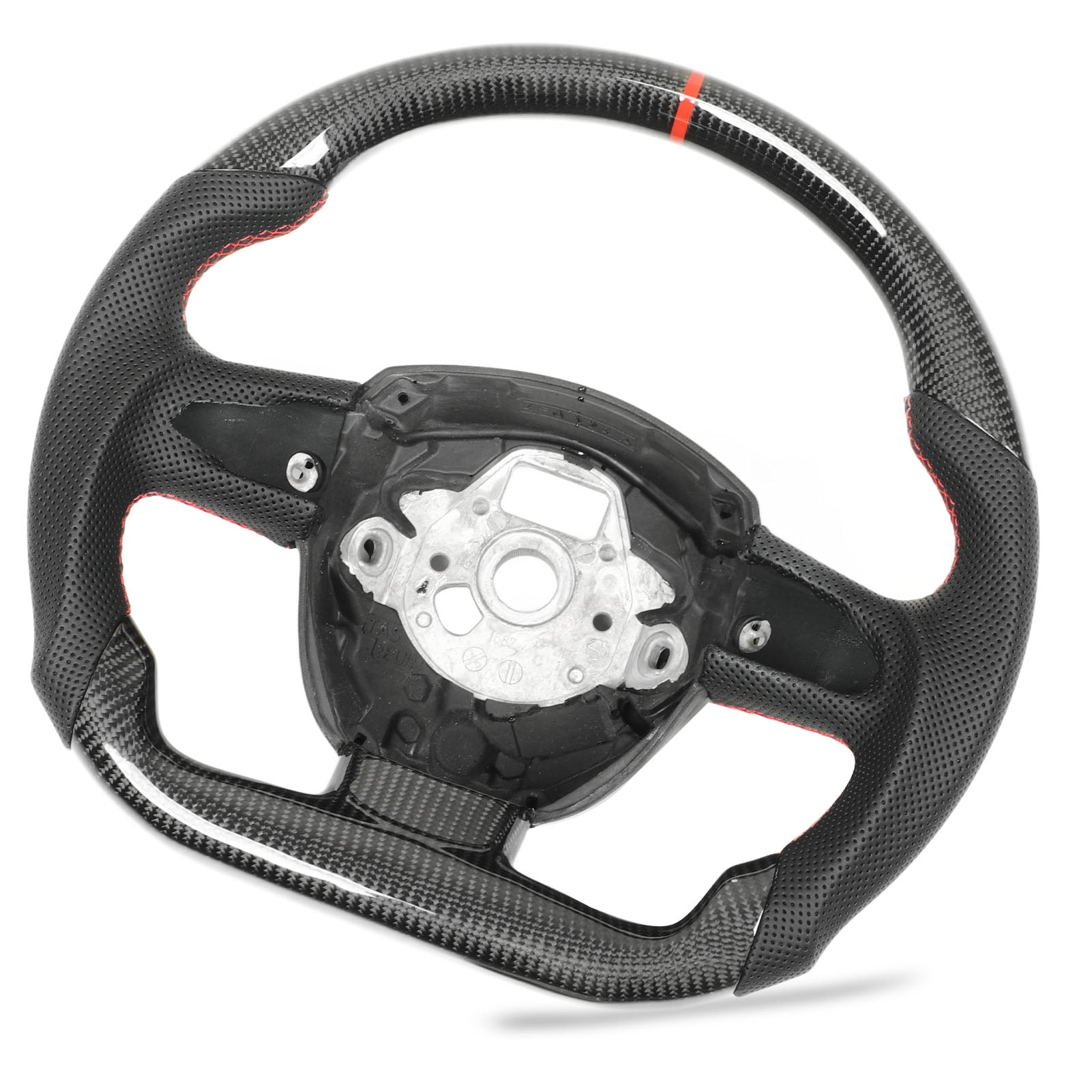 Steering Wheel, Heat Red Stitching Carbon Fiber Steering Wheel Epoxy