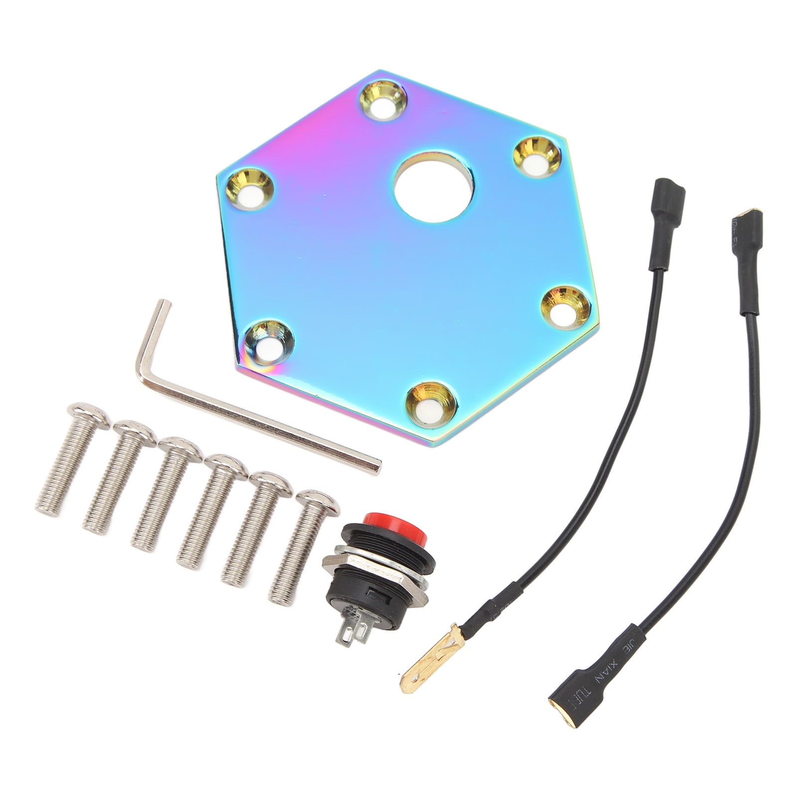 Steering Wheel Horn Button Cover, Simple Installation Hexagonal Horn