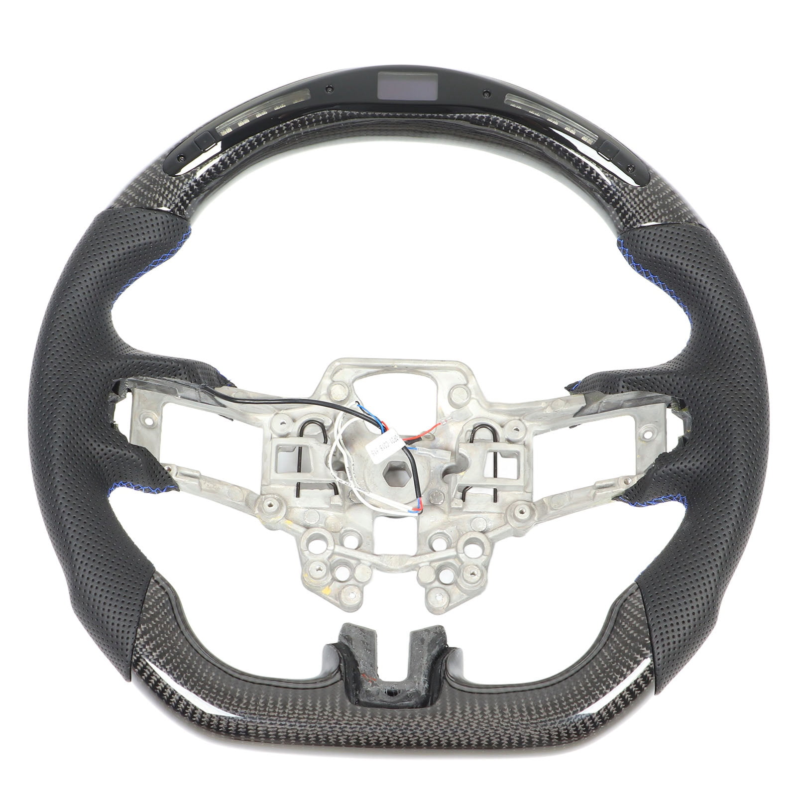 Steering Wheel LED Lights Display Steering Wheel Perforated Leather