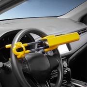Steering Wheel Lock Anti-Theft Car Device Security Lock, Adjustable Length Clamp Double Hook Locks, Universal For Cars,Trucks, Vans, And Suvs-A