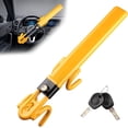 thumbnail image 1 of Steering Wheel Lock, Heavy Duty Anti-Theft Car Device with Double Hooks Design for Enhanced Vehicle Protection, Adjustable Length Locking with 2 Keys Universal Fit, Yellow, 1 of 7