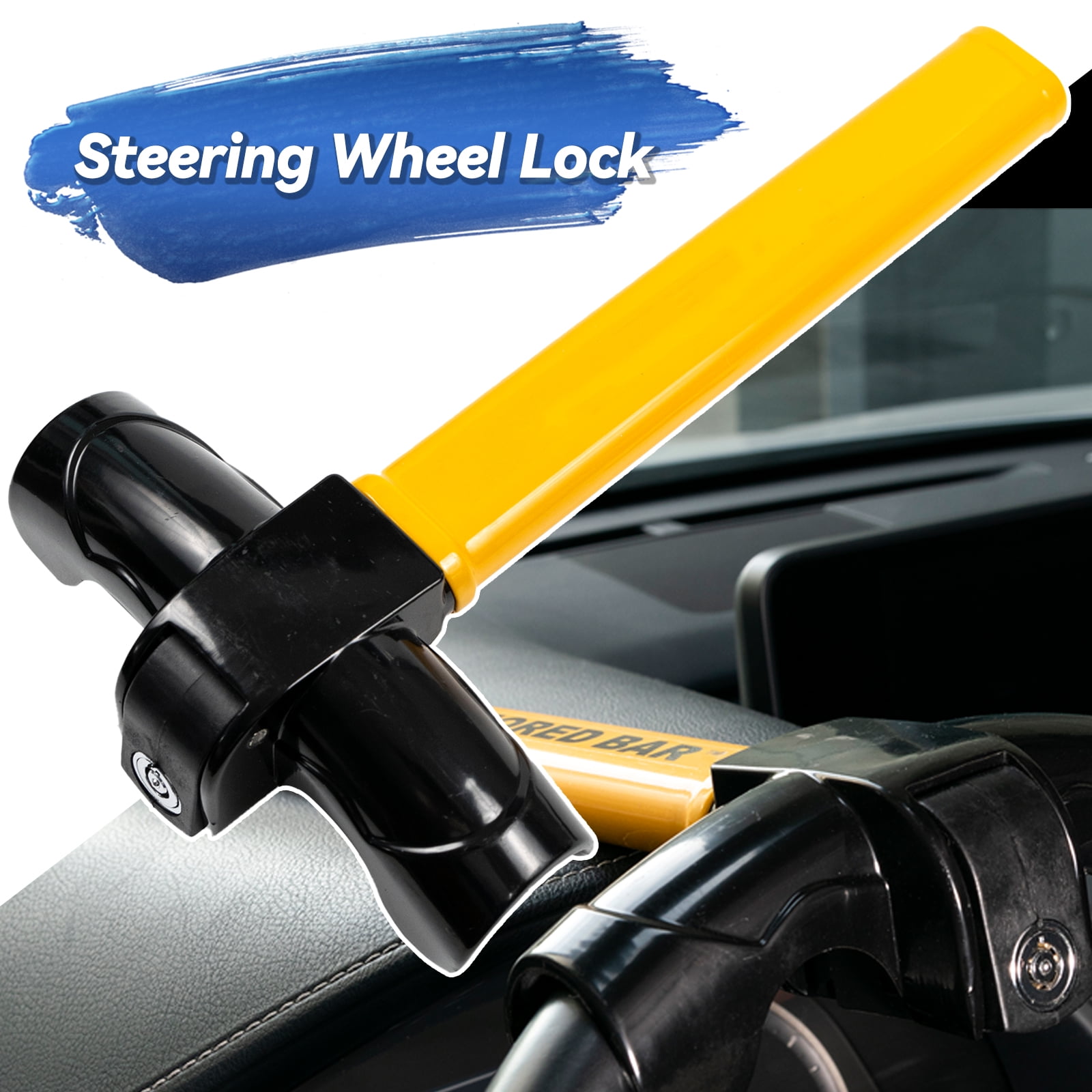 Steering Wheel Lock The Club Twin Hooks Anti Theft Car Truck SUV Auto w