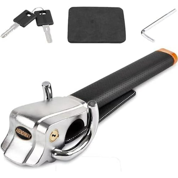 Steering Wheel Lock Universal Anti-Theft Device Heavy Duty Security Car Lock for Vehicle Auto Truck SUV Van with 2 Keys Black$$Electronics Accessories
