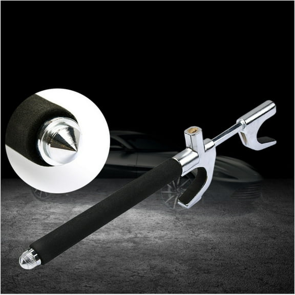 Steering Wheel Lock Universal Security Car Lock with Escape Hammer Retractable Wheel Locks Adjustable Anti-Theft Prevention Device with 3 Keys for Universal Fit Vehicles