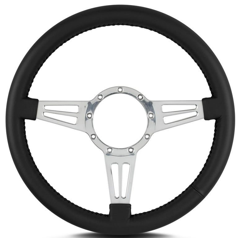 Lecarra Mark 4 Steering Wheel Double Slot Polished w/Black Wrap 44401 Lecarra Mark 4 Steering Wheel Double Slot Polished w/Black Wrap 44401