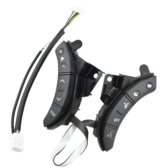 Steering Wheel Mounted Cruise Control Switch Button Kit, Fit For Toyota Land Cruiser Prado LC120 2003-2009, Replace #84247-58010, Cruise Control Switch Replacement-black-a pair